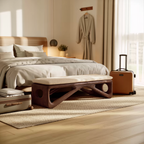 Farmhouse Wooden Bench For Cozy Bedroom Corners