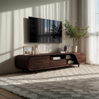 Modern TV Console With Rounded Corners For Living Room