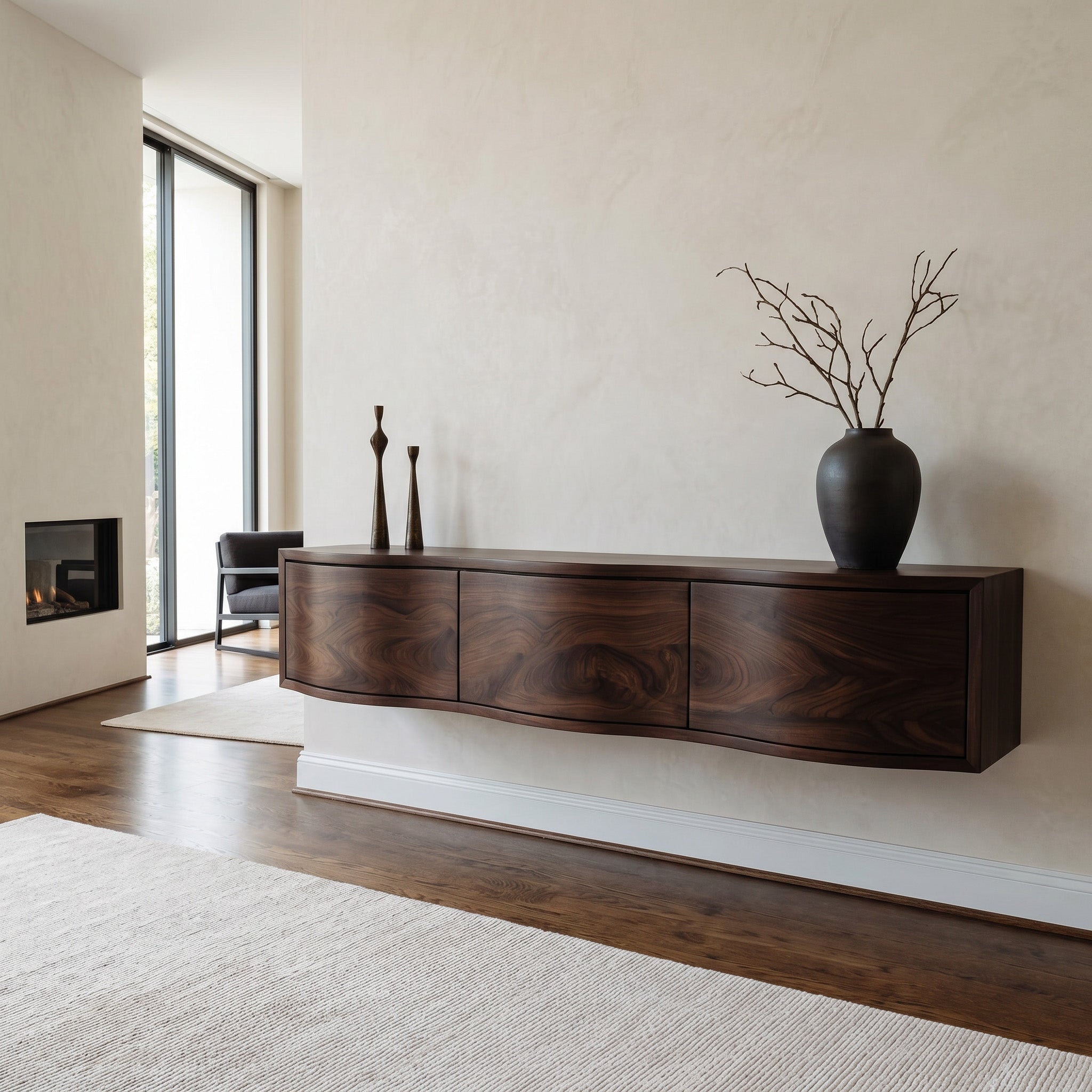 Modern Floating TV Shelf For Holiday Decoration