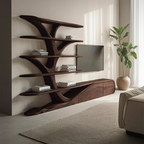 Modern Organic Tree Inspired Media Console For Living Room