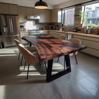 Kitchen Decor Handcrafted Solid Wood Dining Table Natural