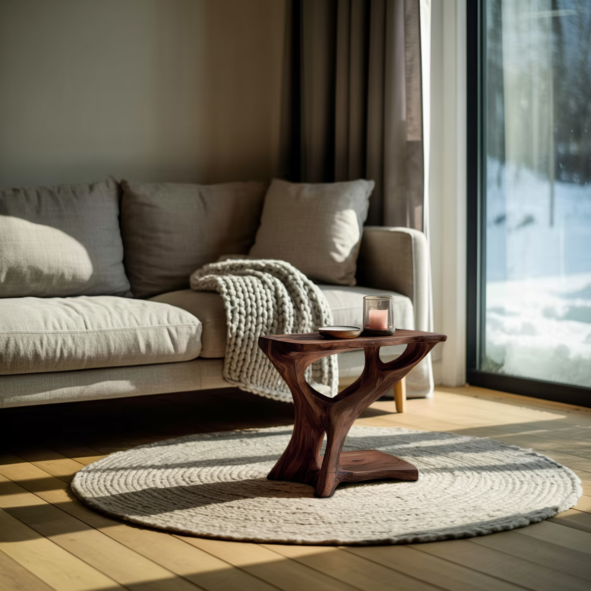 Modern Side Table Tree Shape Design For Home
