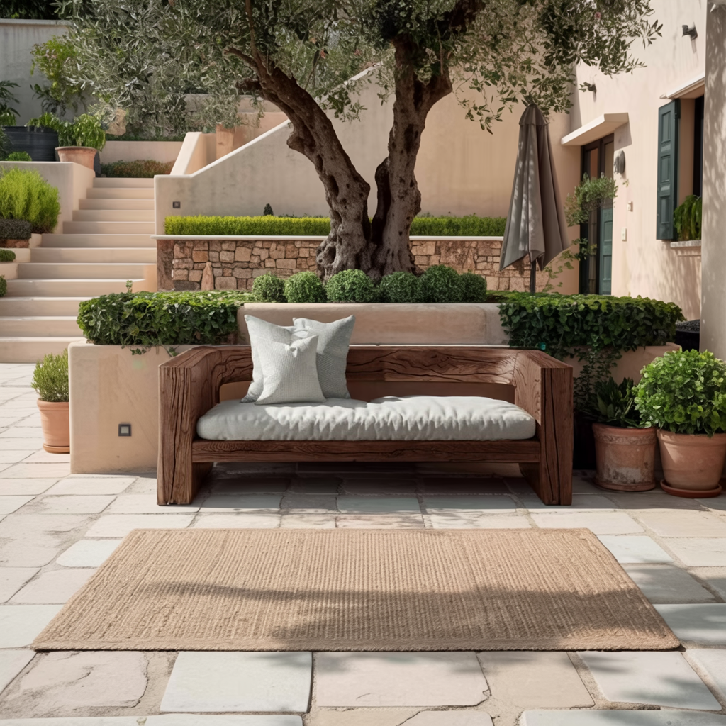 Rustic Outdoor Sofa Set And Coffee Table For Garden