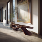 Sculptural Organic Bench For Entryway Or Living Room