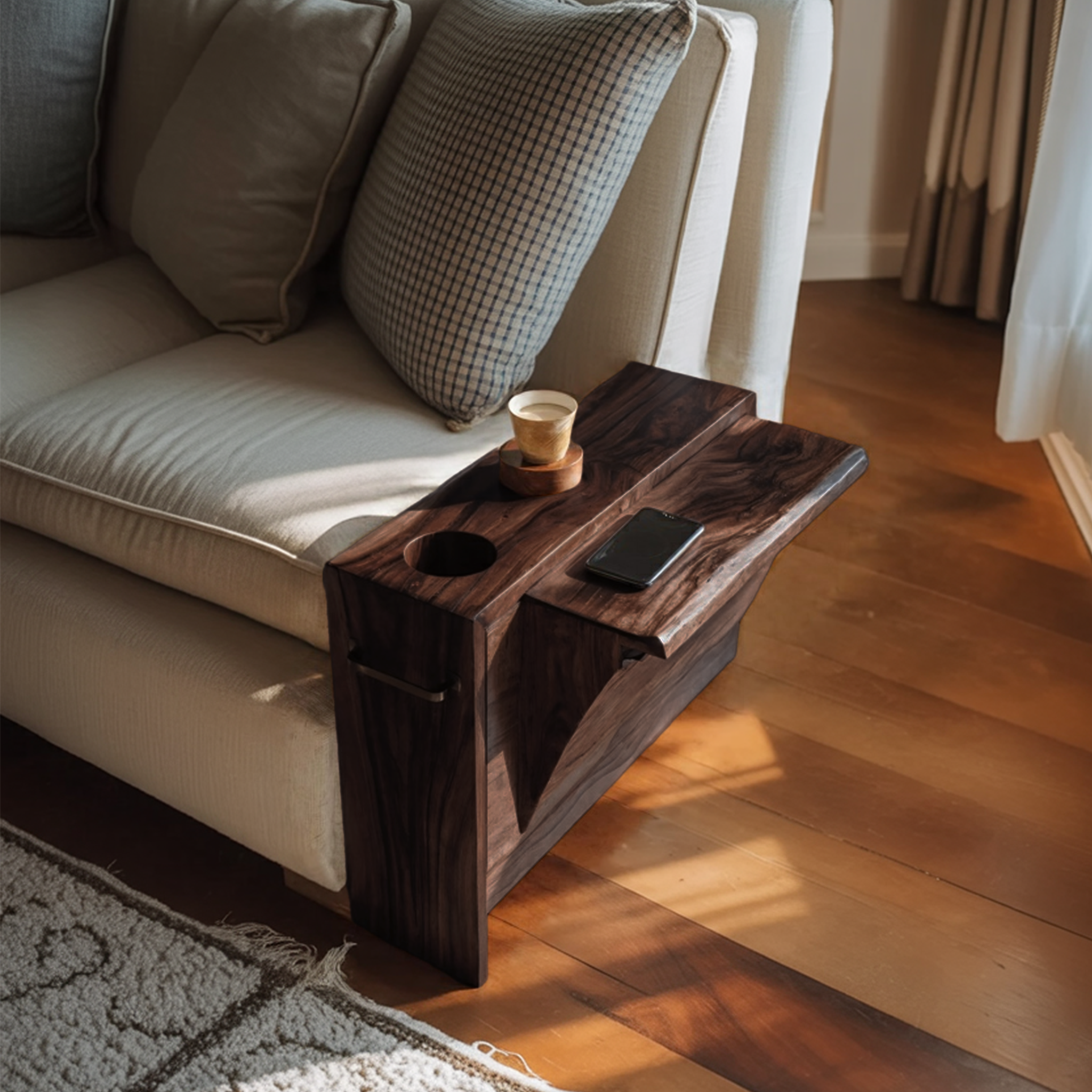 Mid Century Wooden Side Table For Bedroom Or Lounge