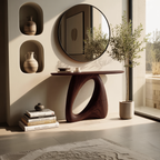 Mid Century Live Edge Console Table Organic Modern For Living Room Decor