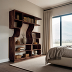 Artisan Carved Bookshelf For Modern Interior