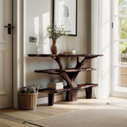 Farmhouse Solid Wood Console Table For Vintage Entryway Rustic Design