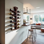 Modern Wall Mounted Wine Bottle Holder For Bar Storage Decor