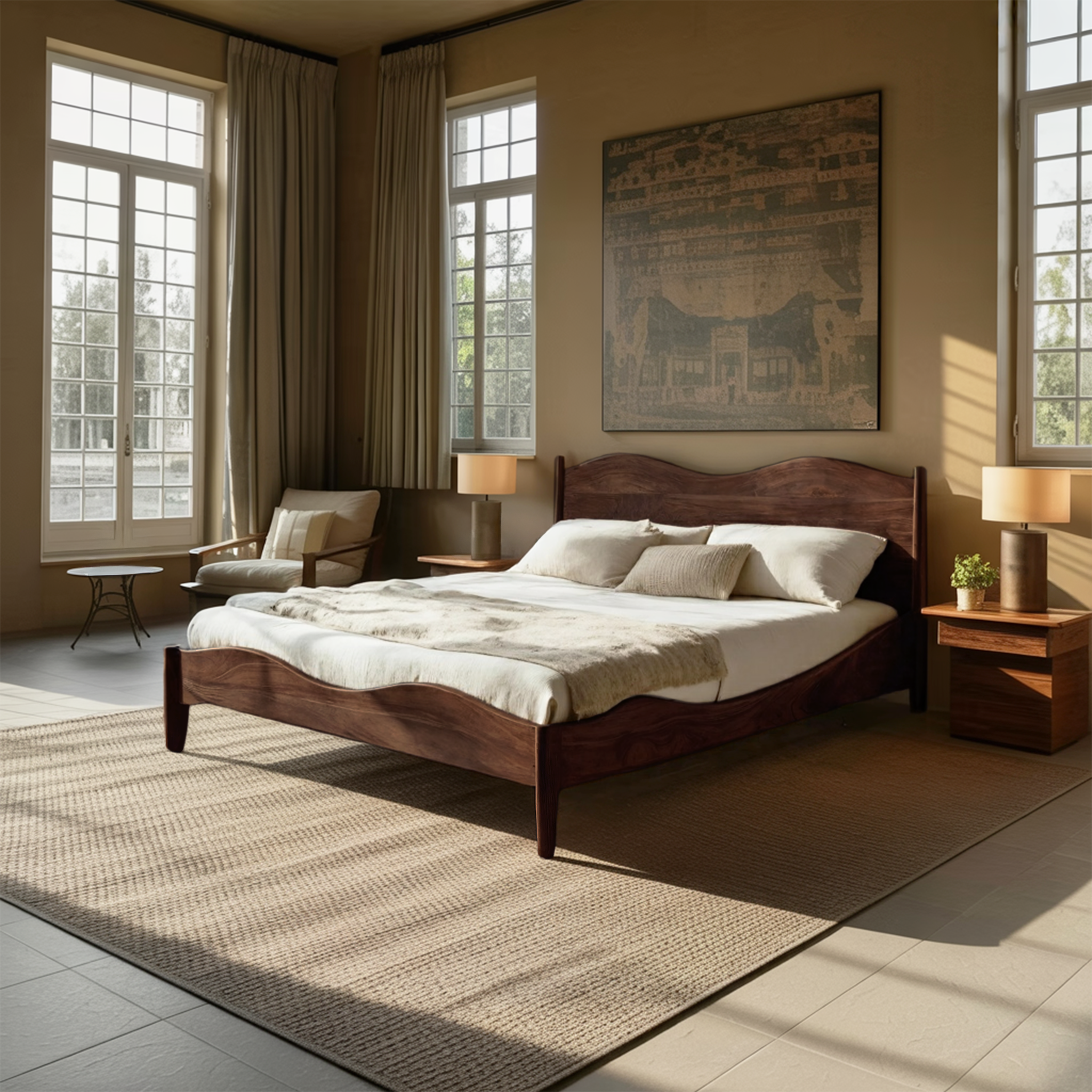 Luxury Set Headboard And Bed Frame For Bedroom