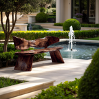 Farmhouse Ergonomic Wood Bench For Backyard Retreat