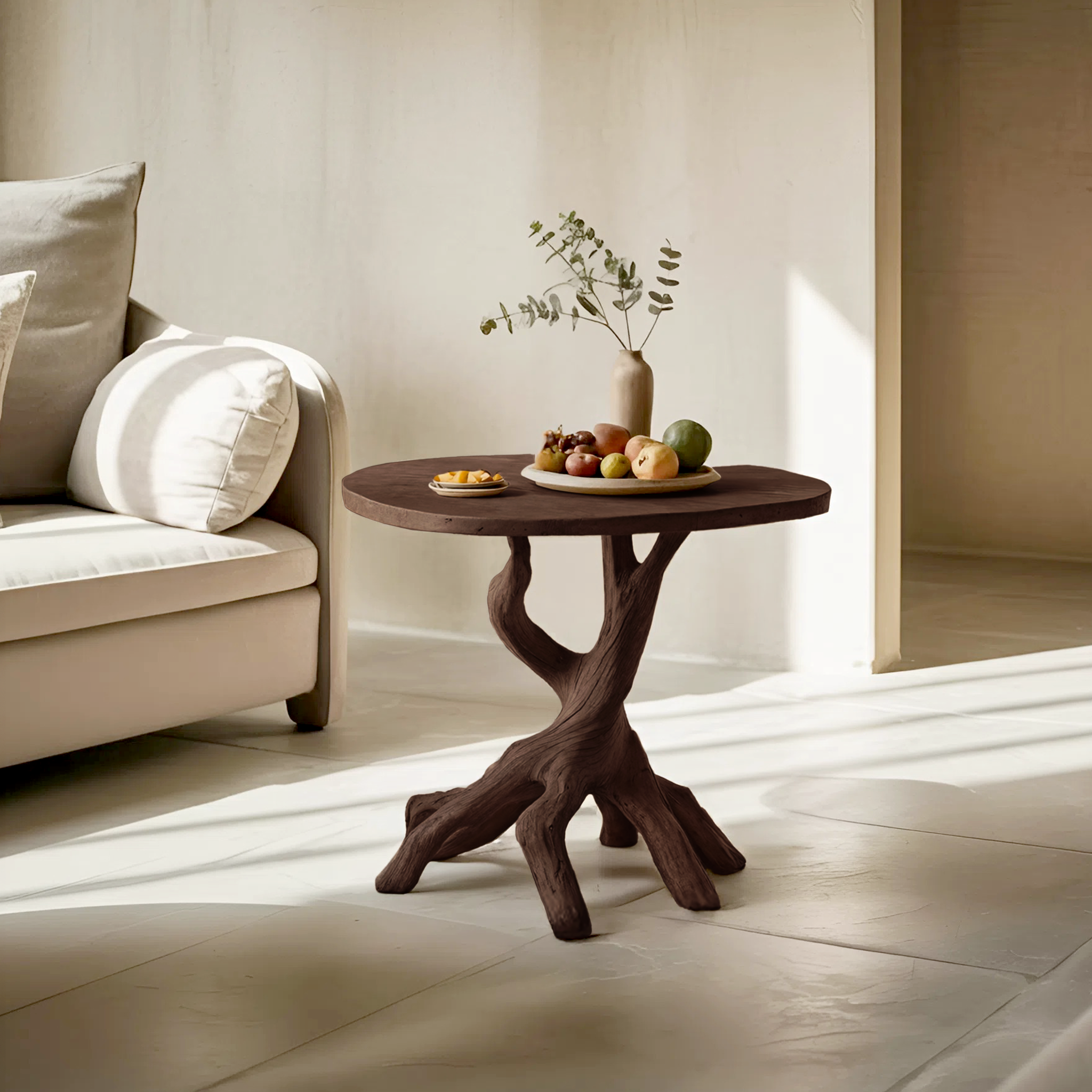 Handcrafted Wooden End Table For Furniture Decor Unique Design