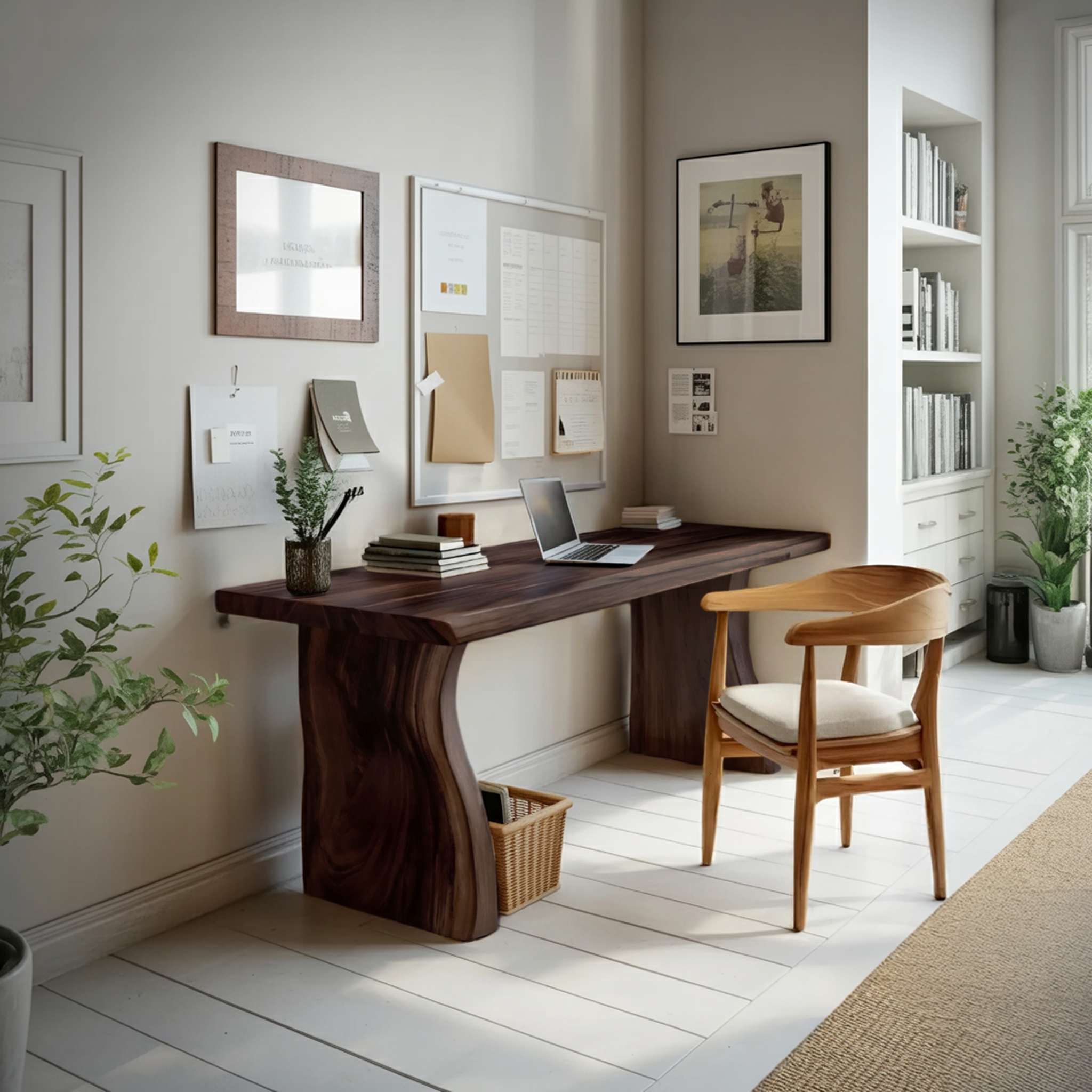 Handcrafted Solid Wood Desk For Reading And Work Area