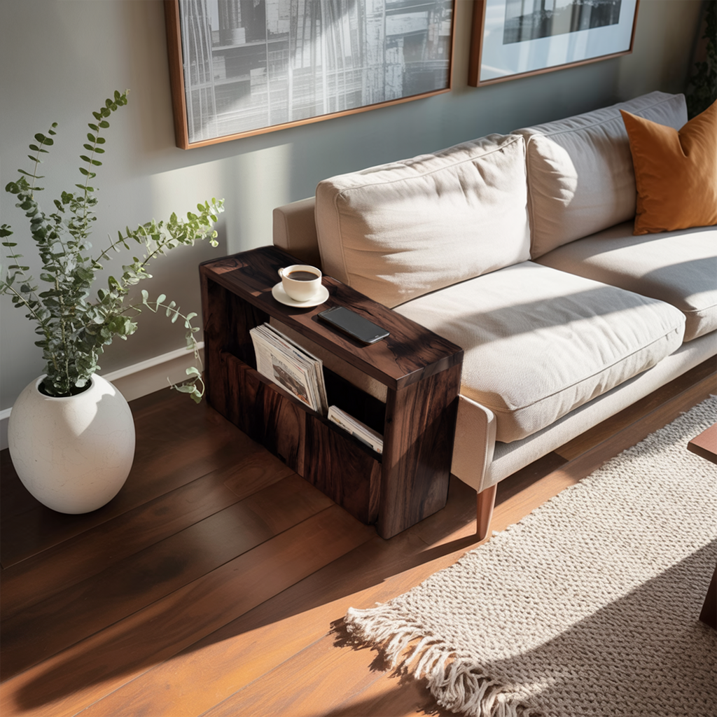 Modern Live Edge Side Table For Furniture Decoration