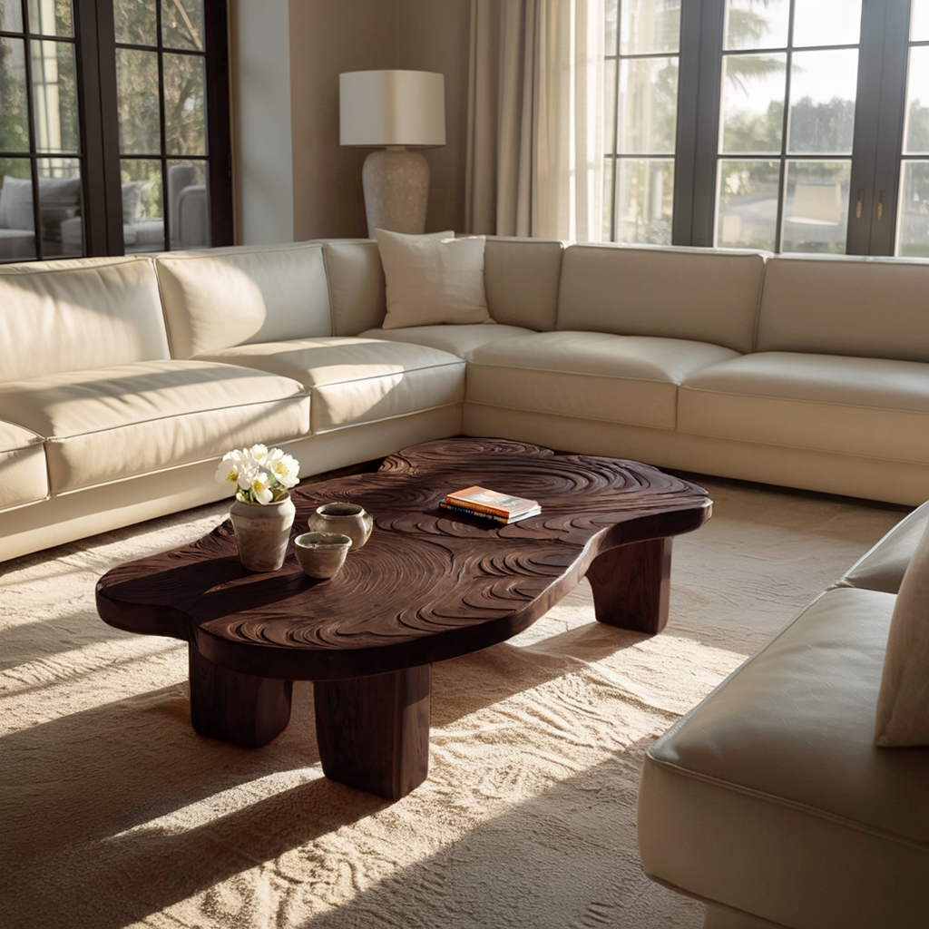 Handcrafted Abstract Coffee Table For Entryway Design