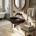 Modern Wooden Wall Mounted Bathroom Sink For Floating Bathroom Design