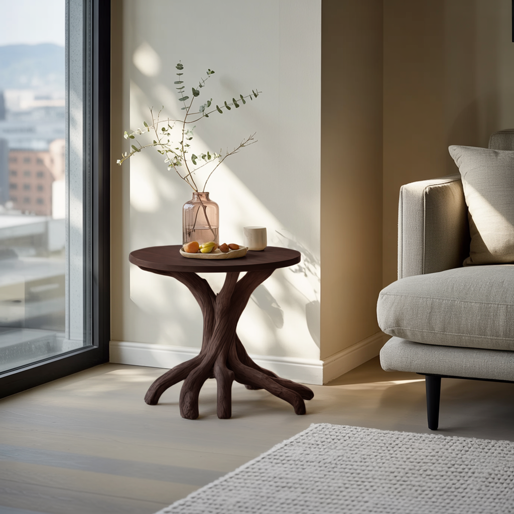 Rustic Wooden End Table For Entryway Design Functional Wall Display