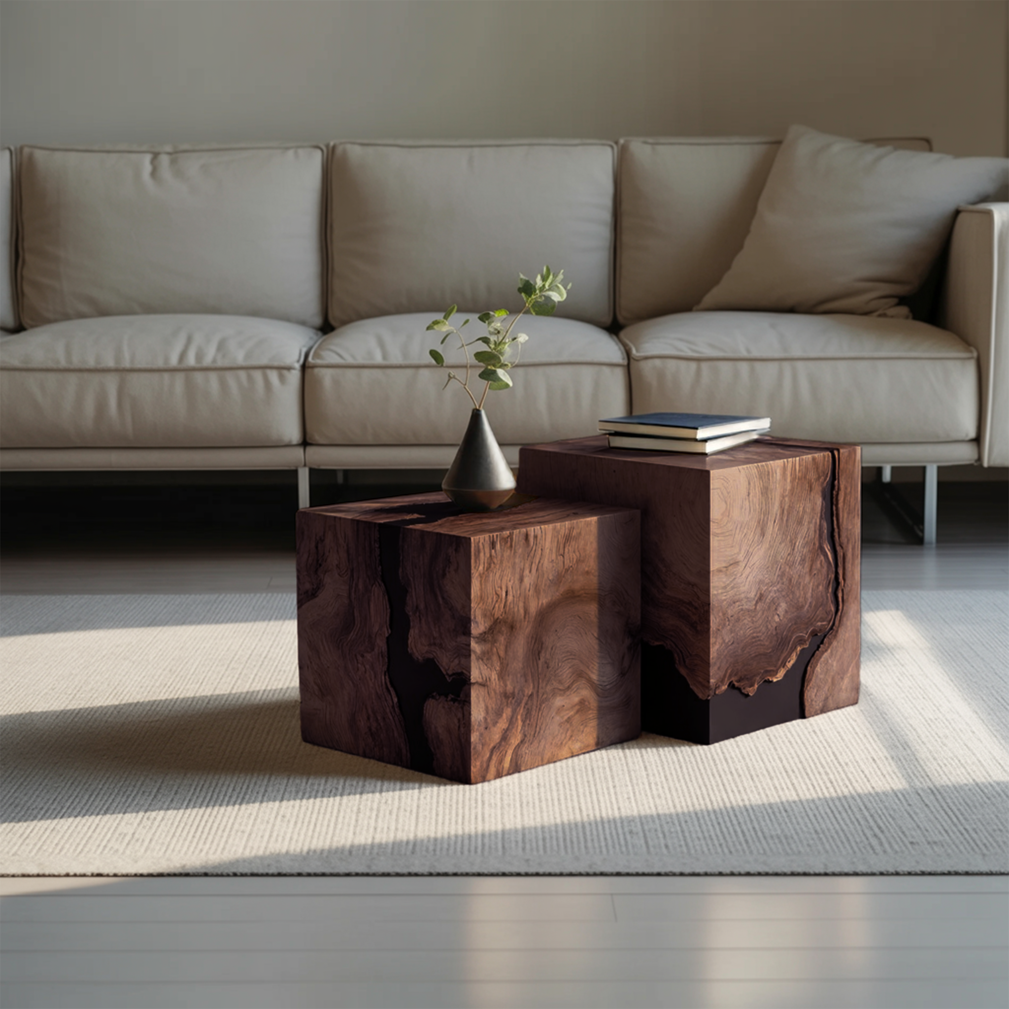 Mid Century Wooden Square Coffee Table For Minimalist Style