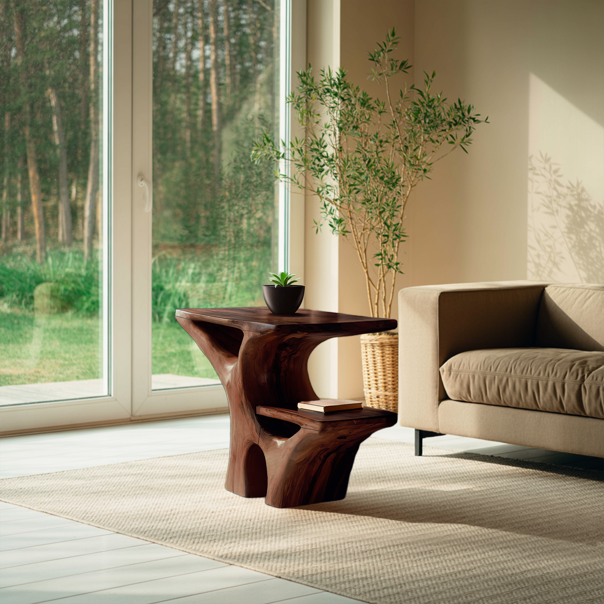 Artistic Side Table Unique Multi-Tiered Design For Home