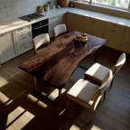 Dining Room Modern Wooden Live Edge Dining Table Natural