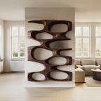 Minimalist Organic Void Form Bookshelf For Living Room
