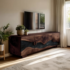 Mid Century Solid Wood TV Console For Living Room Decor