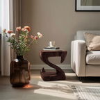 Modern Sculptural S Shaped Side Table For Living Room