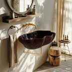 Farmhouse Wooden Wall Mounted Bathroom Sink For Bathroom Furniture Decor