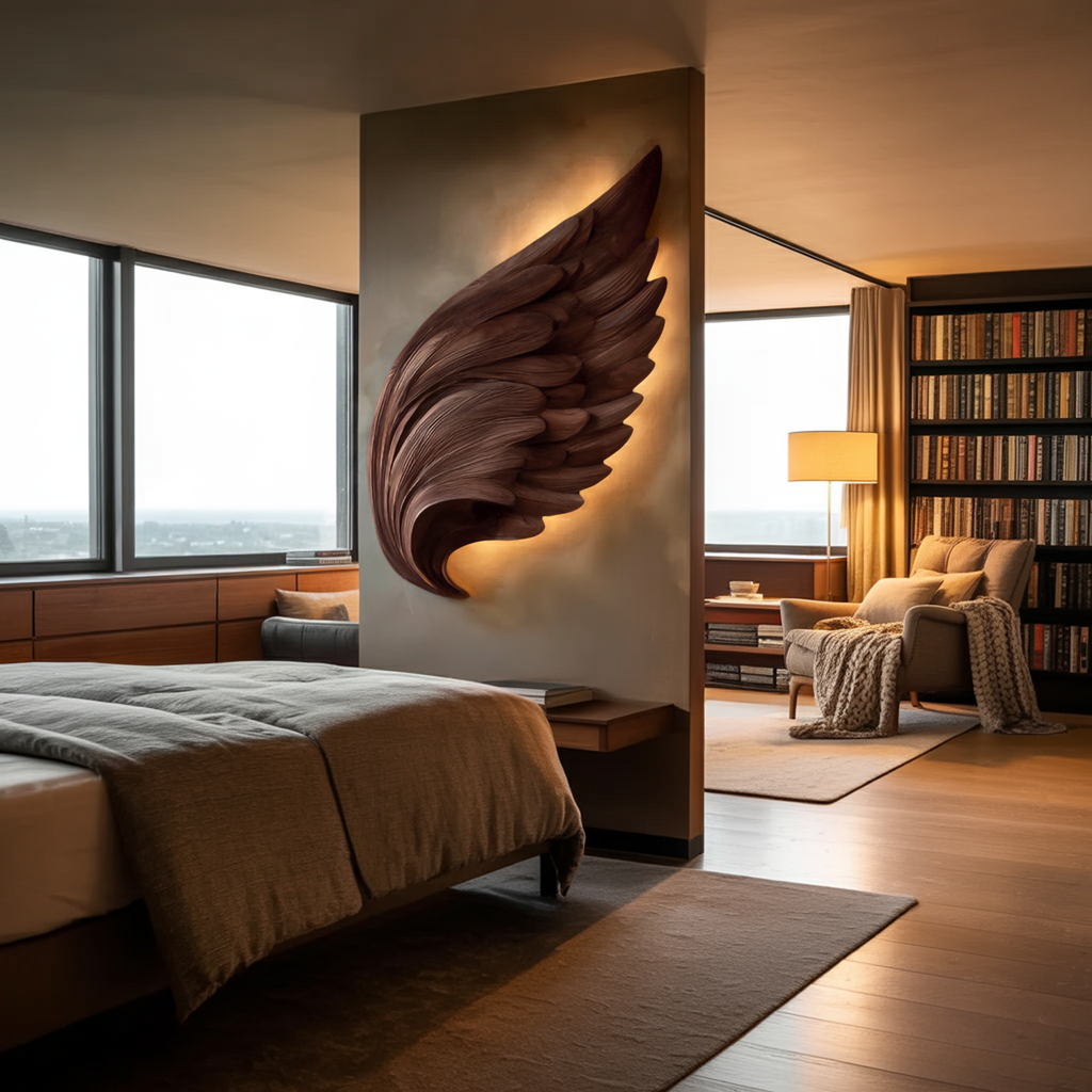 Organic Wing Wall Art Sculpture For Luxury Interior Decor