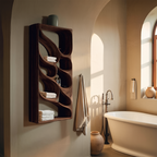 Organic Sculptural Wall Bathroom Shelf For Modern Bathroom