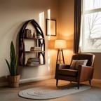 Modern Arch Wooden Wall Shelf for Bedroom Styling
