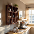 Mid Century Kitchen Wall Shelf For Cozy Cooking Space
