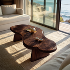 Mid Century Handcrafted Live Edge Coffee Table For Living Room