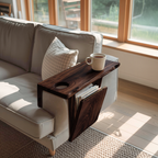Farmhouse Wooden Armrest For Rustic Sofa Furniture