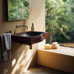 Modern Solid Wood Vanity Sink For Floating Bathroom Furniture Decor