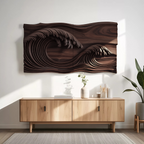 Ocean Wave Wall Sculpture For Bedroom