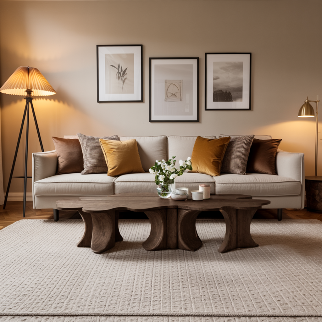 Rustic Coffee Table For Wooden Home Atmosphere