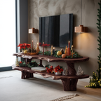 Farmhouse Wooden TV Console For Holiday Bedroom Decor