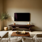 Architectural TV Stand With Shelf For Living Room