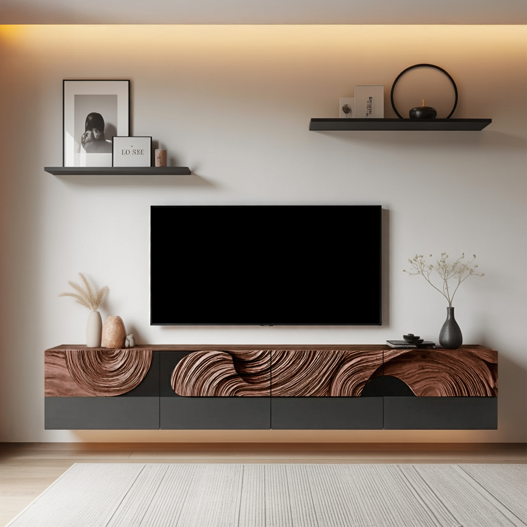 Farmhouse TV Cabinet For Living Room Furniture
