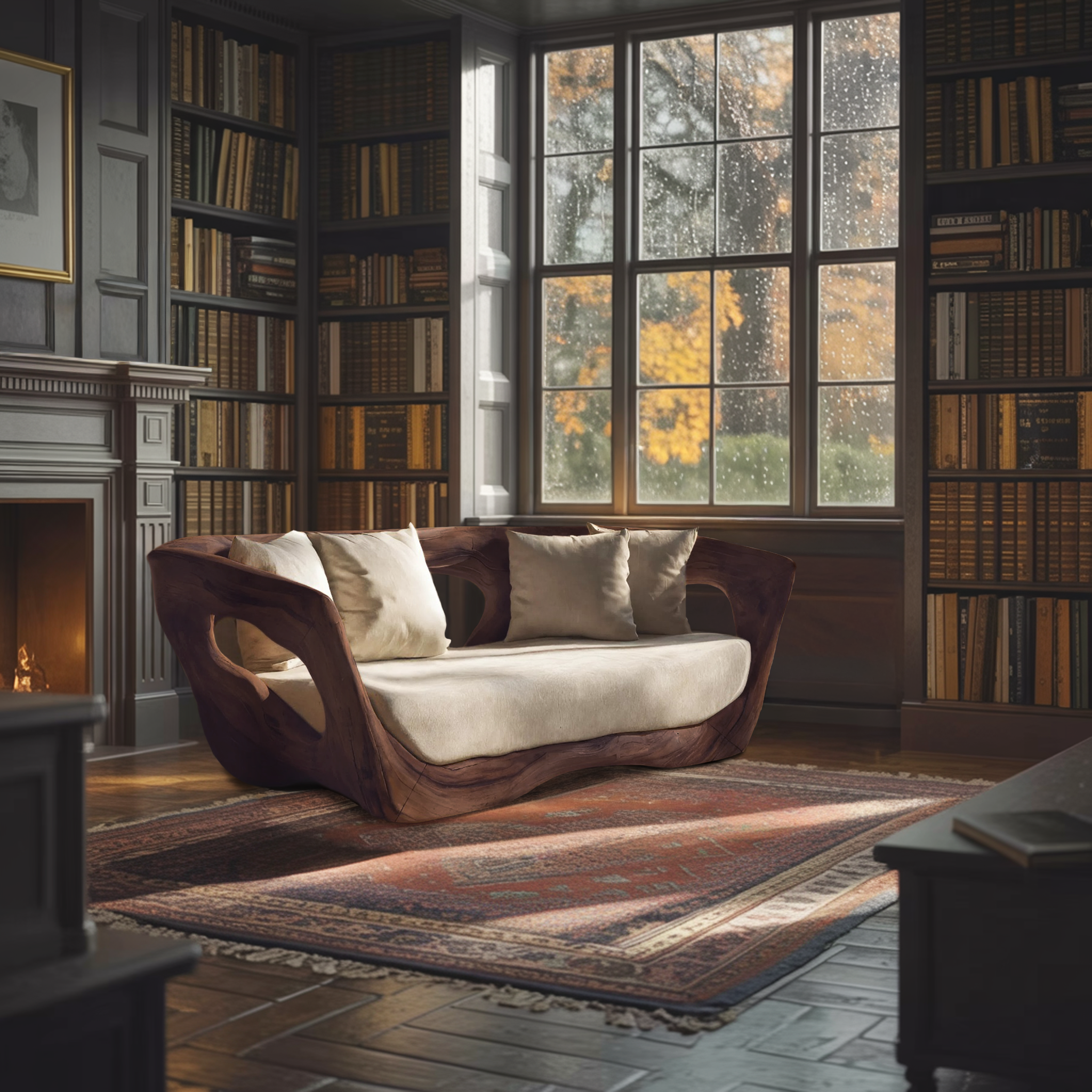 Modern Sculpted Sofa For Living Room Decor