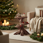Farmhouse Wooden End Table For Furniture Decor Holiday Display