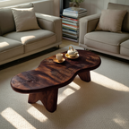 Modern Irregular Wood Coffee Table For Entryway Decor
