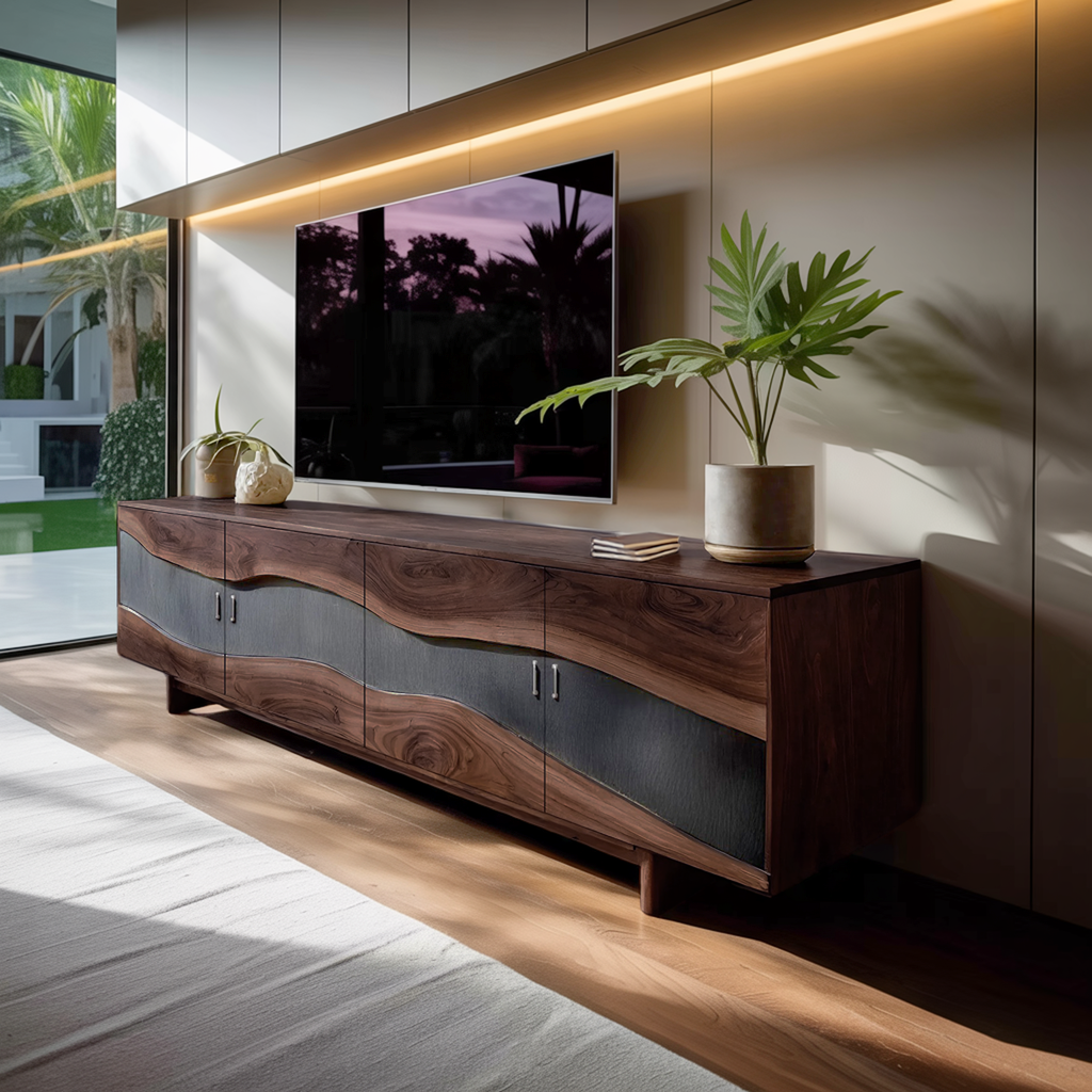 Modern Solid Wood TV Stand For Furniture Decor