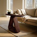 Mid Century Live Edge Side Table For Rustic Home Decor