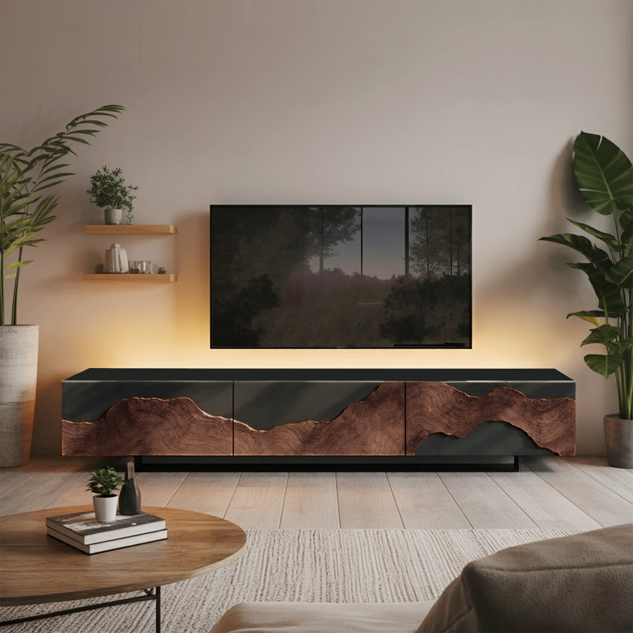 Handcrafted Farmhouse TV Console For Living Room