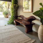 Solid Wood Live Edge Bench For Hallway And Entryway Use