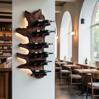 Modern Live Edge Wine Rack For Furniture Decor And Wine Shelf