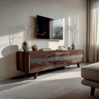 Modern Live Edge TV Stand For Bedroom Furniture