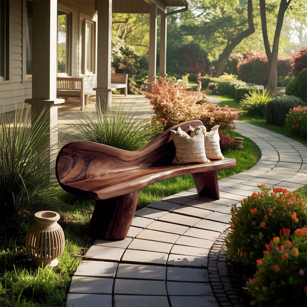 Rustic Solid Wood Bench For Entryway And Foyer Decor
